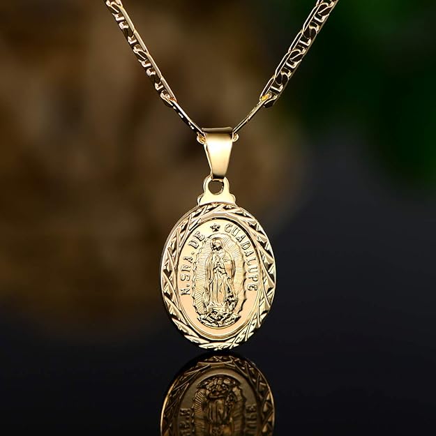 Virgin Mary Pendant Necklace β’